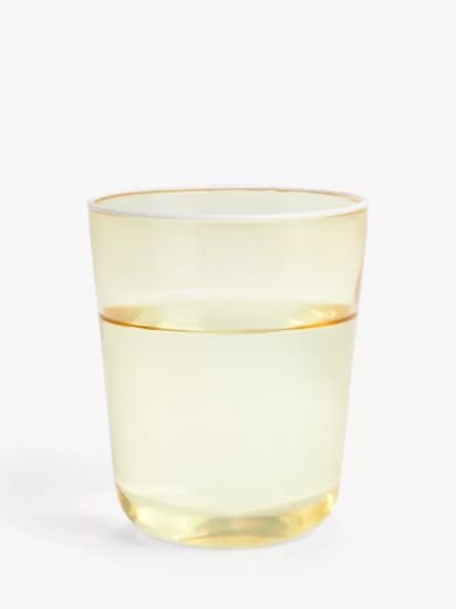 White Rim Glass Tumbler, 350ml