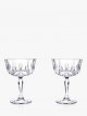 Crystal Glass Champagne Saucers, Set of 2, 245ml, Clear