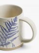 Woodland Floral Glazed Stoneware Mug, Blue/Beige, 450ml